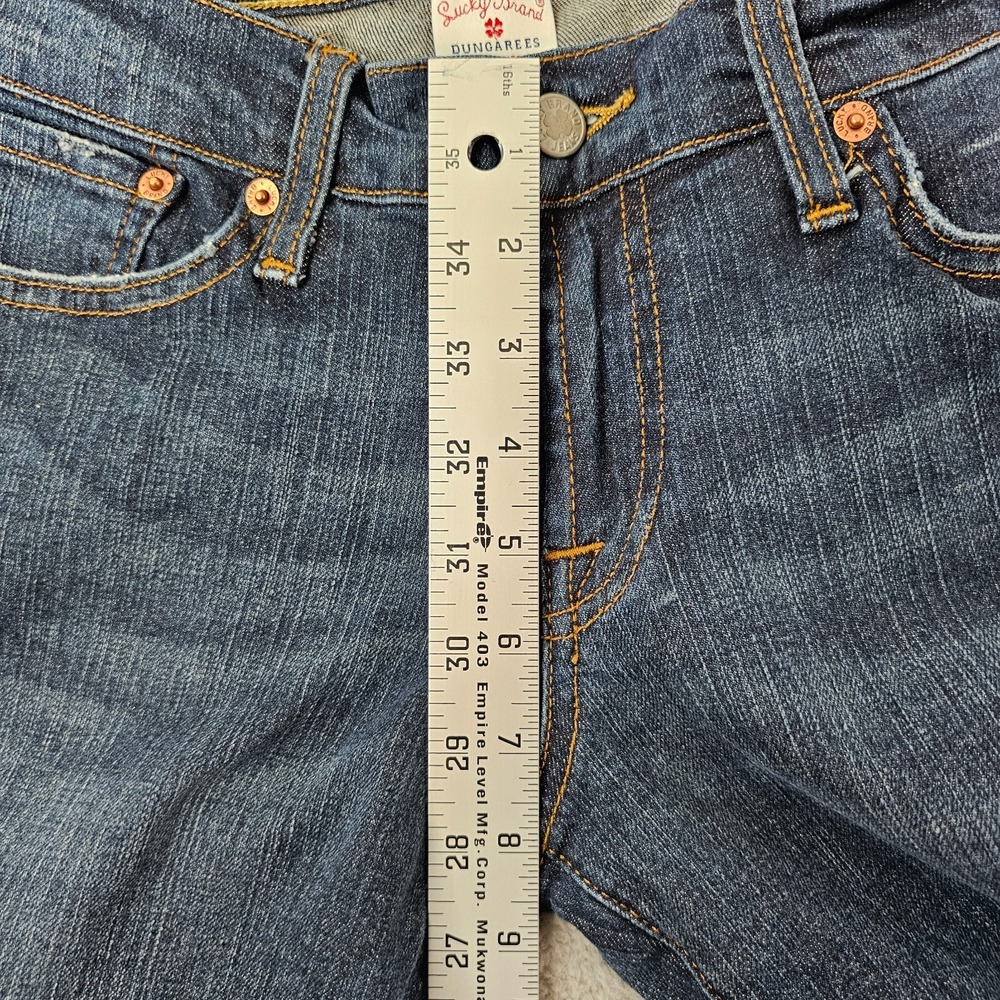 Lucky Brand Women's Jeans Dungarees Gene Montesano Mid-Rise Flare 6/28 - Picture 6 of 10